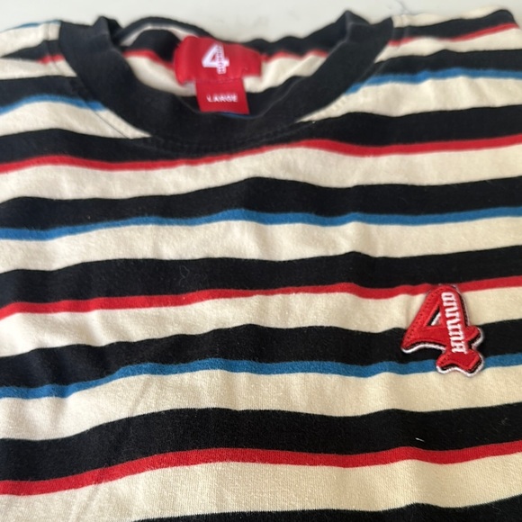 Striped Black and Red Men’s Shirt - Picture 1 of 4